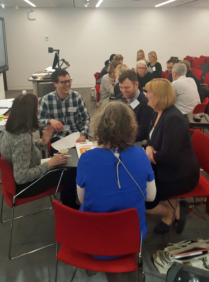 CenSE Co-production in healthcare participants sitting around tables