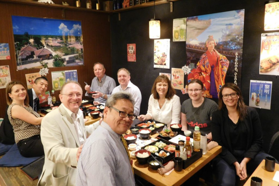 CenSE Workshop participants at dinner in Japan